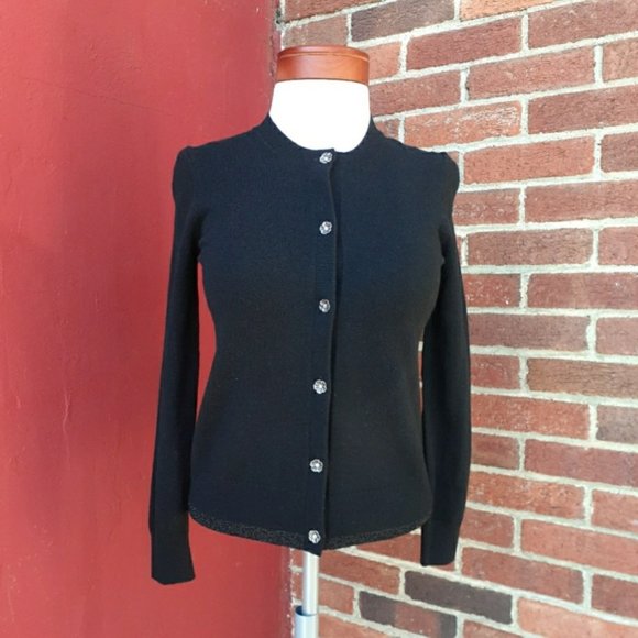 Coach Tea Rose Button Down Wool and Cashmere Cardigan Sweater Rare NEW - Picture 4 of 11